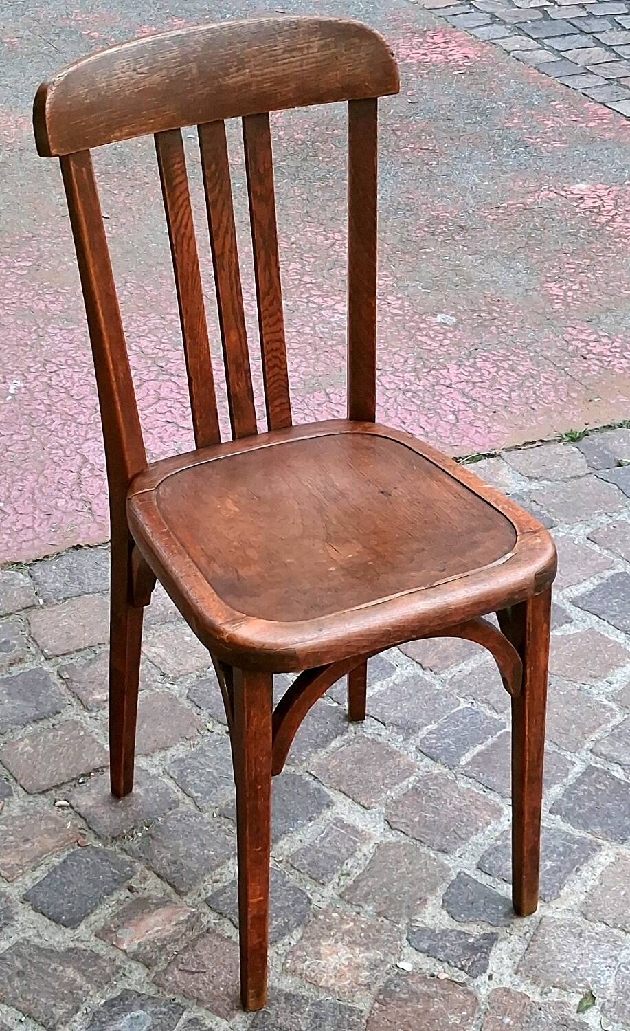 Bistro chair bar restaurant beech with slatted backrest