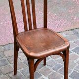 Bistro chair bar restaurant beech with slatted backrest