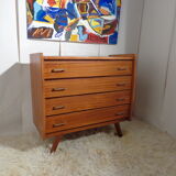 Scandinavian vintage dresser from the 60s teak feet compass