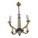 French Mid-Century / 1960s 4 Light Chandelier In The Style of Jacques Adnet