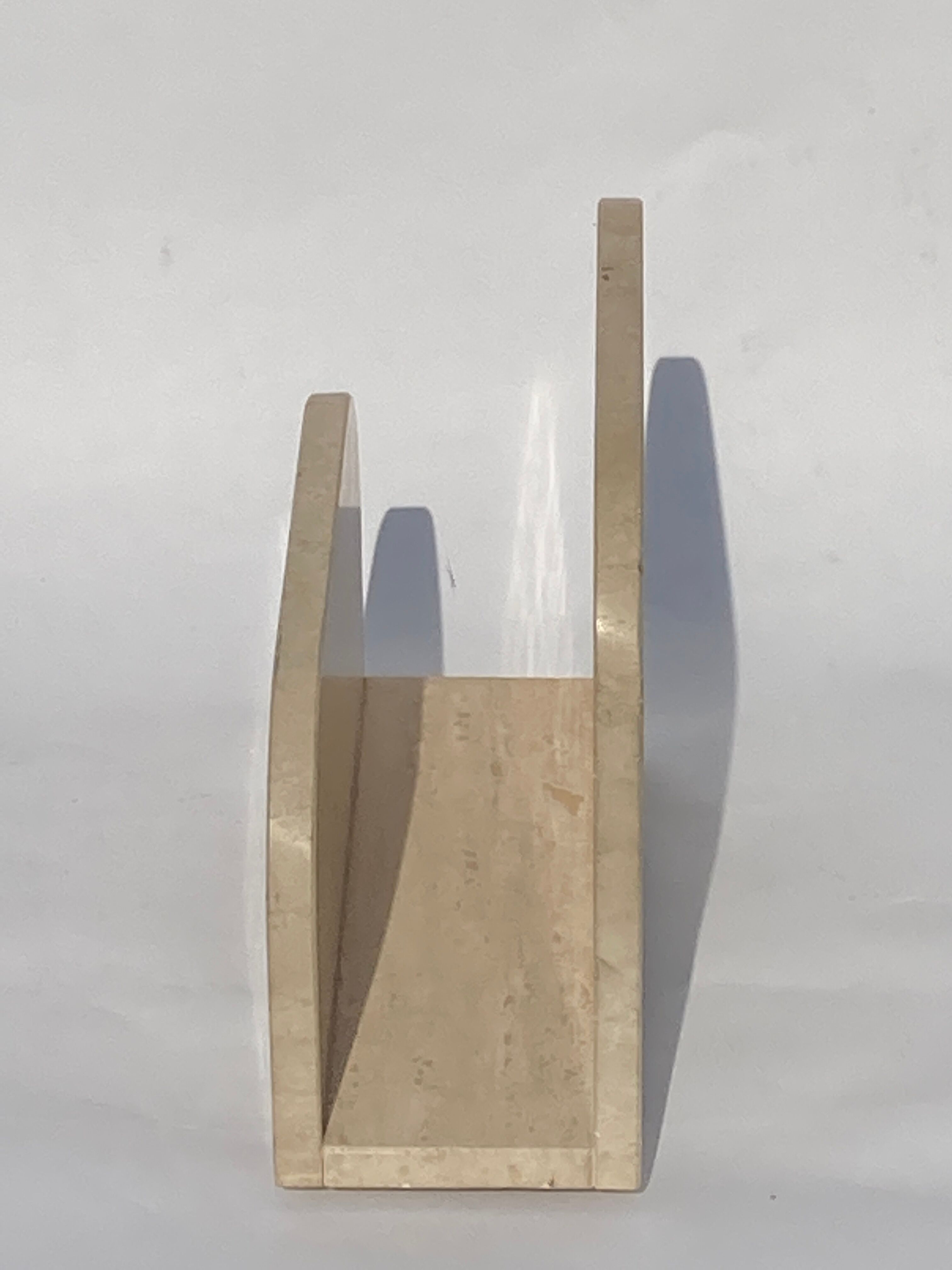Travertin magazine rack
