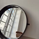 Round smoked plastic mirror '70s - Vintage