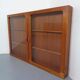 Wall cabinet with glass doors from Dyrlund, Denmark, 1970s.