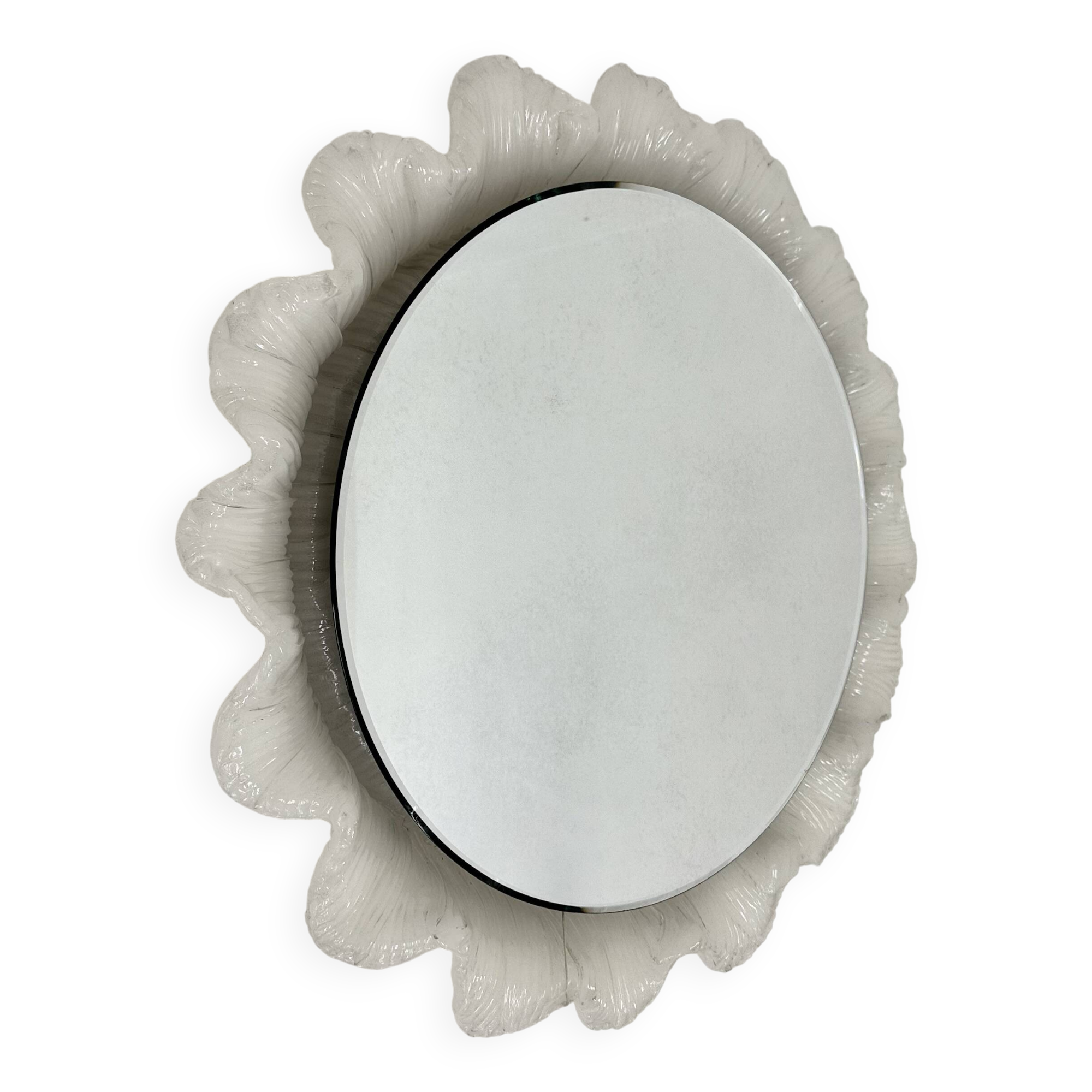 Vintage Lucite wall mirror with backlight , 1970’s , Germany