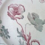 Compote dish, footed bowl Longwy pottery Poppy model