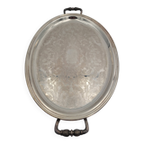 Antique silver metal tray