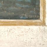Huile sur panneau signée reinhard paysage bord de mer
