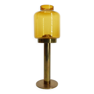 Bougeoir en verre miel Hans-Agne Jakobsson markaryd l 10232 1960
