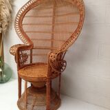 Armchair Emmanuelle rattan 1970