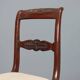 Antique Charles X chairs in mahogany and fabric, France, 19th century