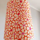 Custom-made vintage 1970s flower pendant light