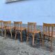 Série de 5 chaises bistrot bohème hêtre - vintage - 1950