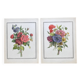 Deux lithographies florales 2124