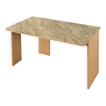 Three-legged marble desk