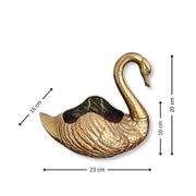 Jardinière cygne en laiton massif du milieu du siècle