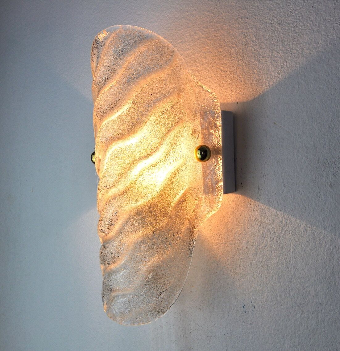 Glass wall lamp, Murano, Italy, 1970