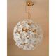 Italian White Flowers Glass Sputnik Candlestick
