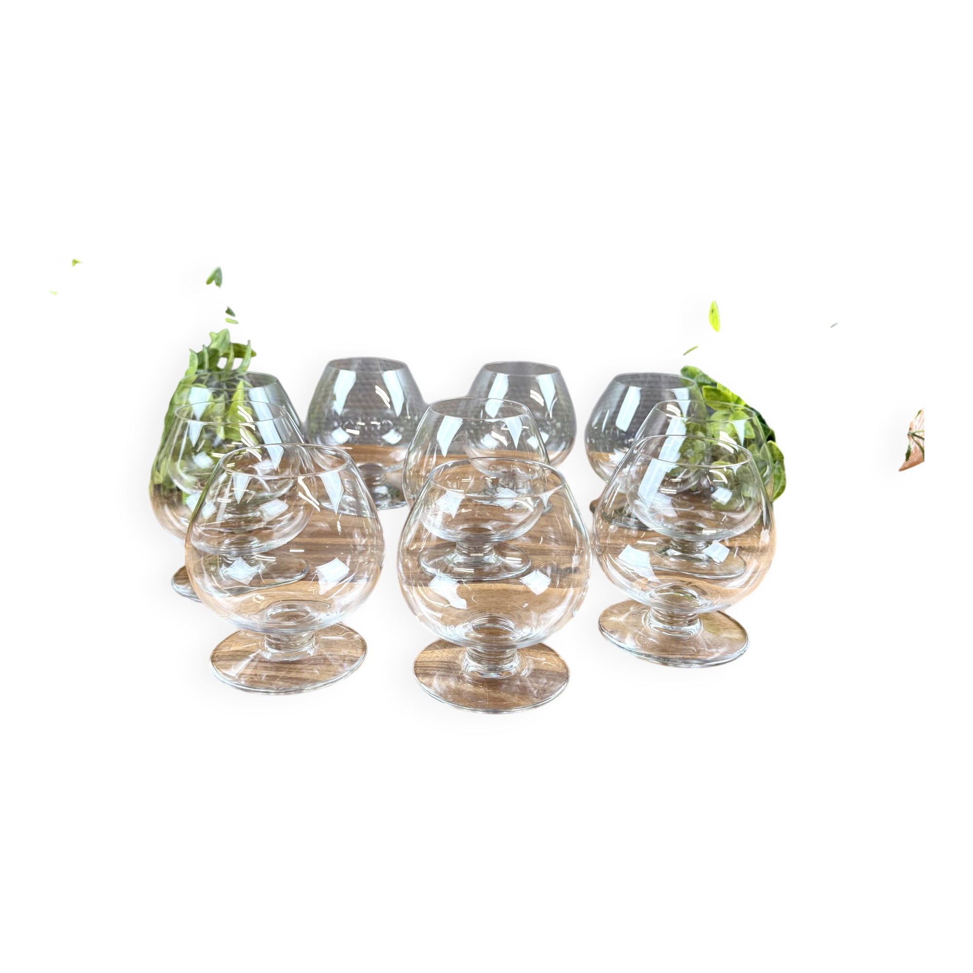 10 Baccarat crystal brandy glasses