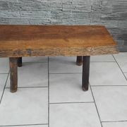 Vintage Brutalist Coffee Table in Solid Oak