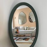 Green oval mirror