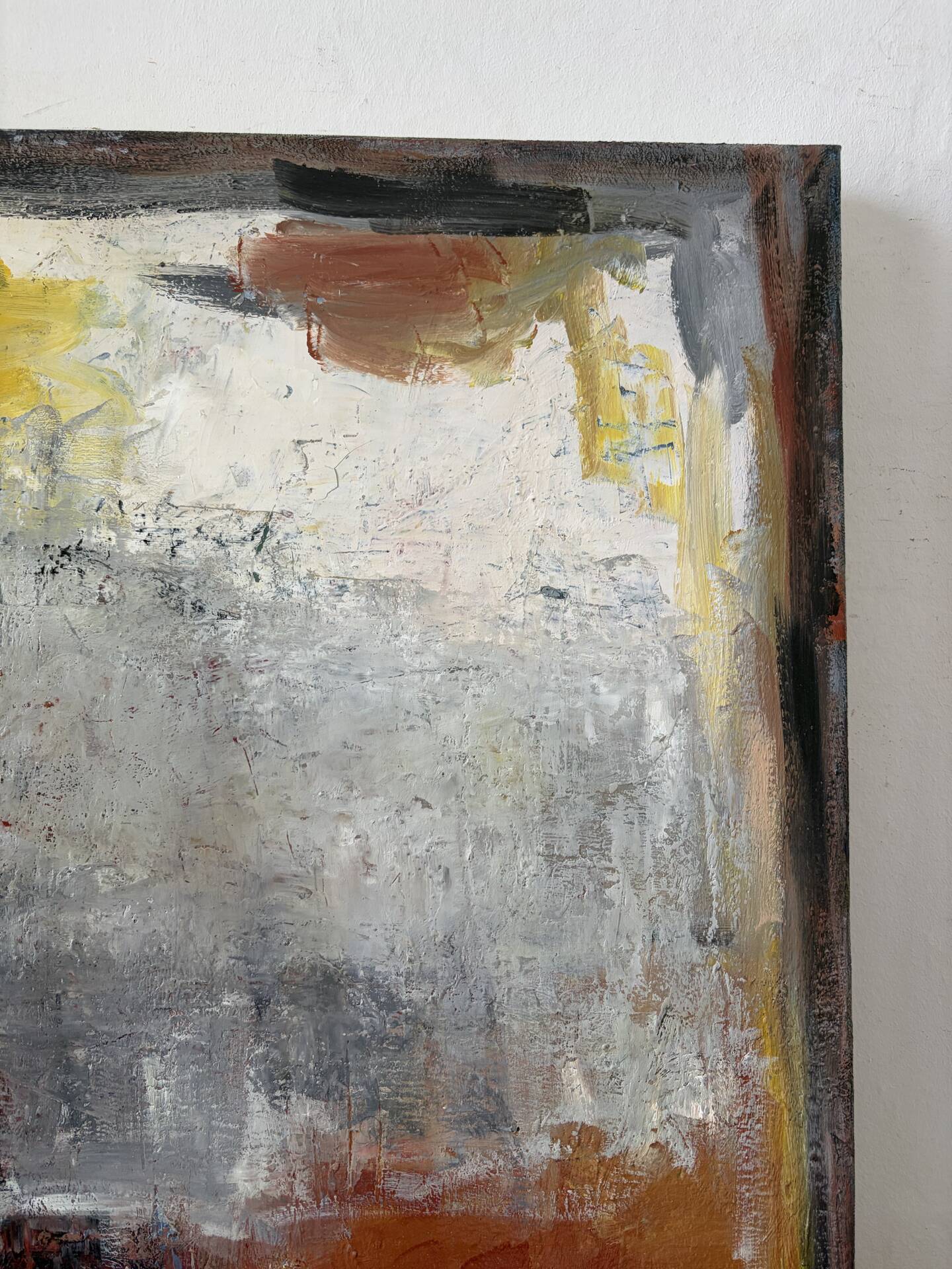 Abstract composition, oil on canvas signed Claude Bellanger.
