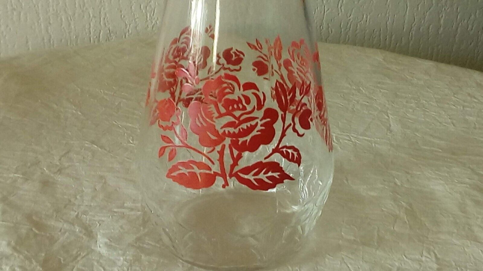 Hyacinth vase in glass decoration grave years 1950