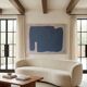 Organic blue-grey canvas 100x80cm