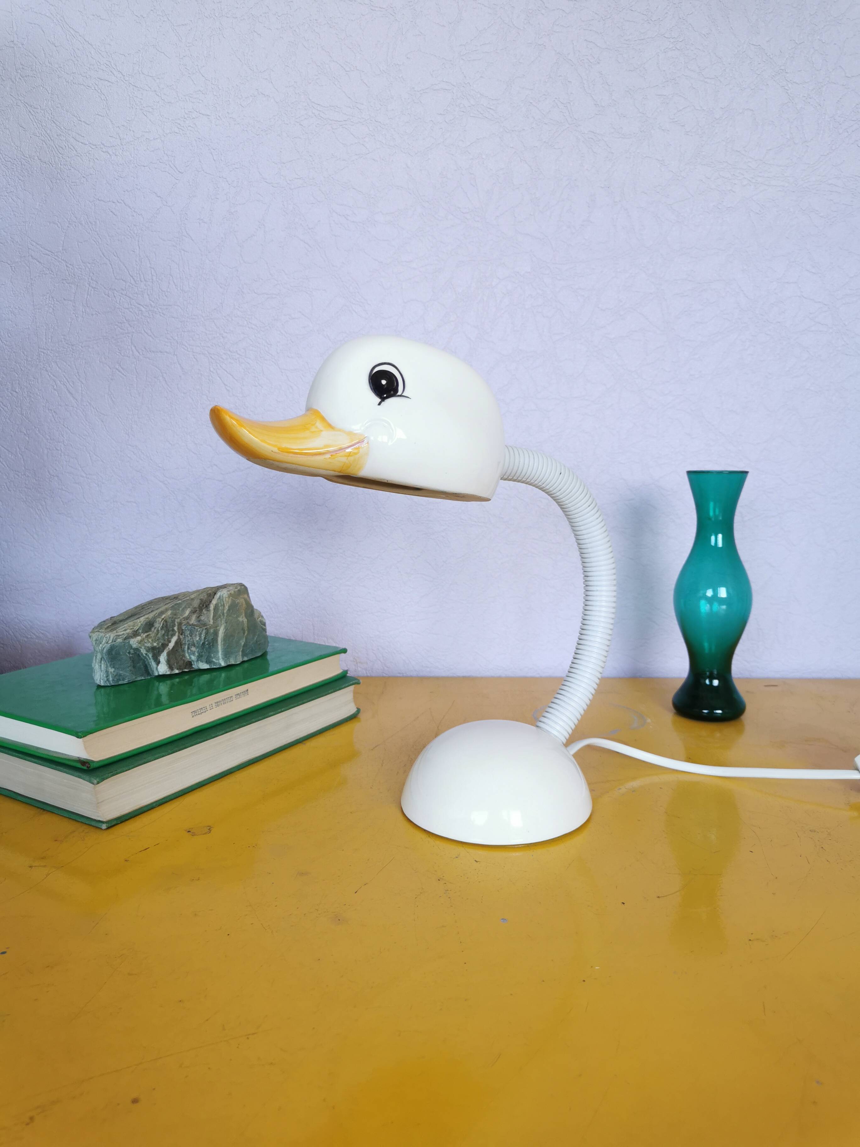 Flexible ceramic duck lamp, 1968