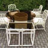 Table & Chairs & Console by McGuire, 1970s