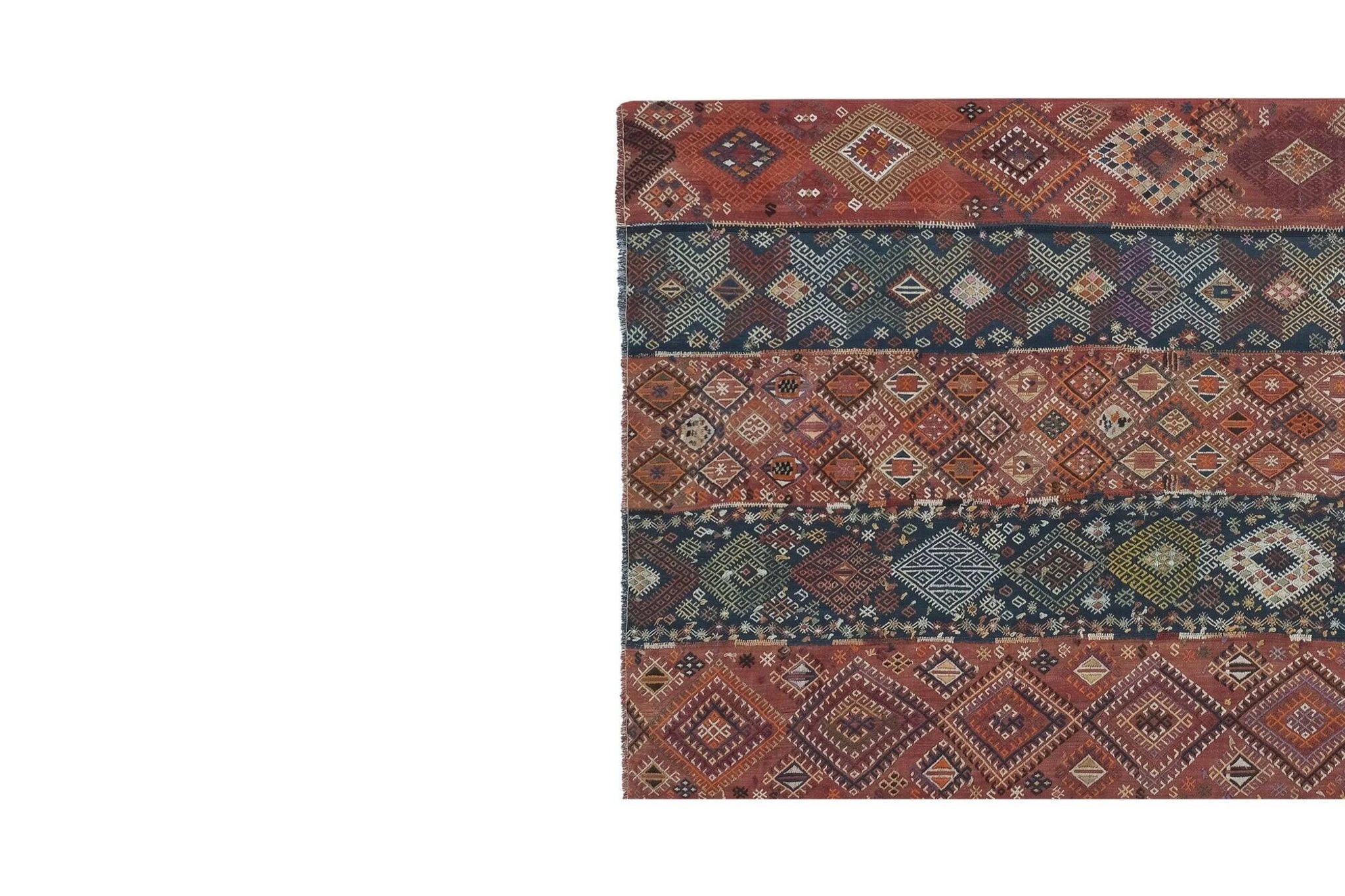 Kilim turc vintage tissé main 156x377 cm