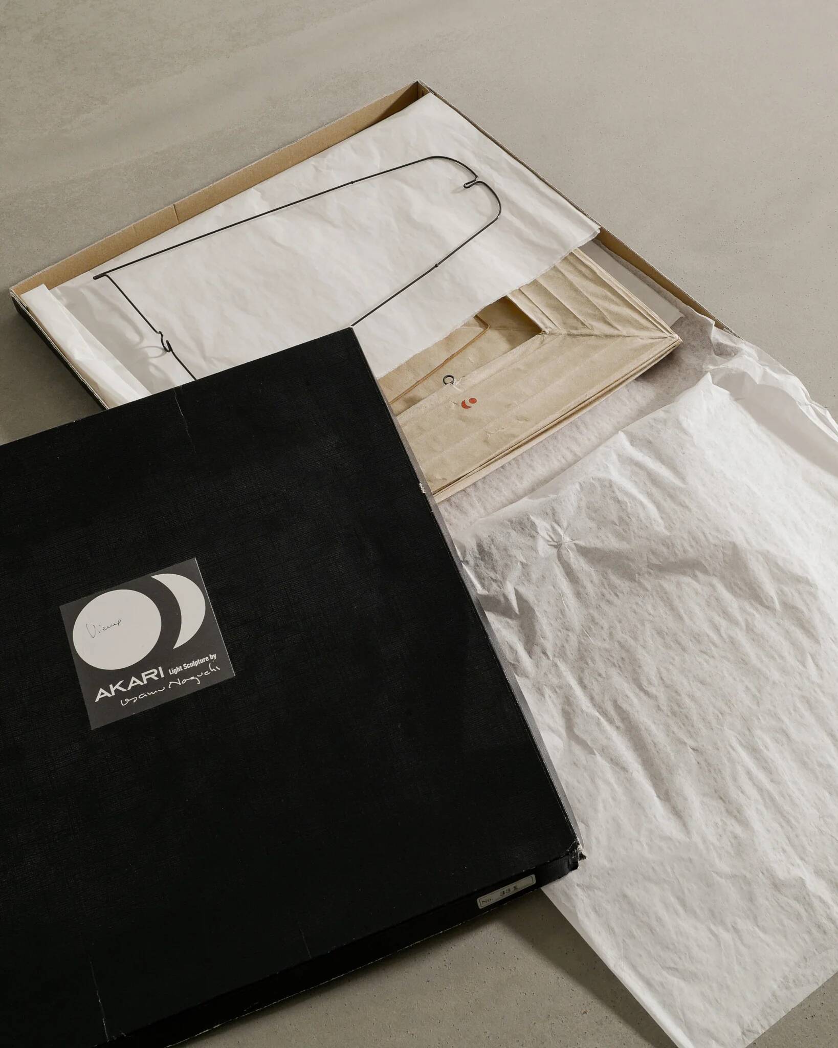 Vintage Mid Century "35X" Paper Pendant by Isamu Noguchi , 1970s