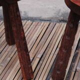 Pair of brutalist stools