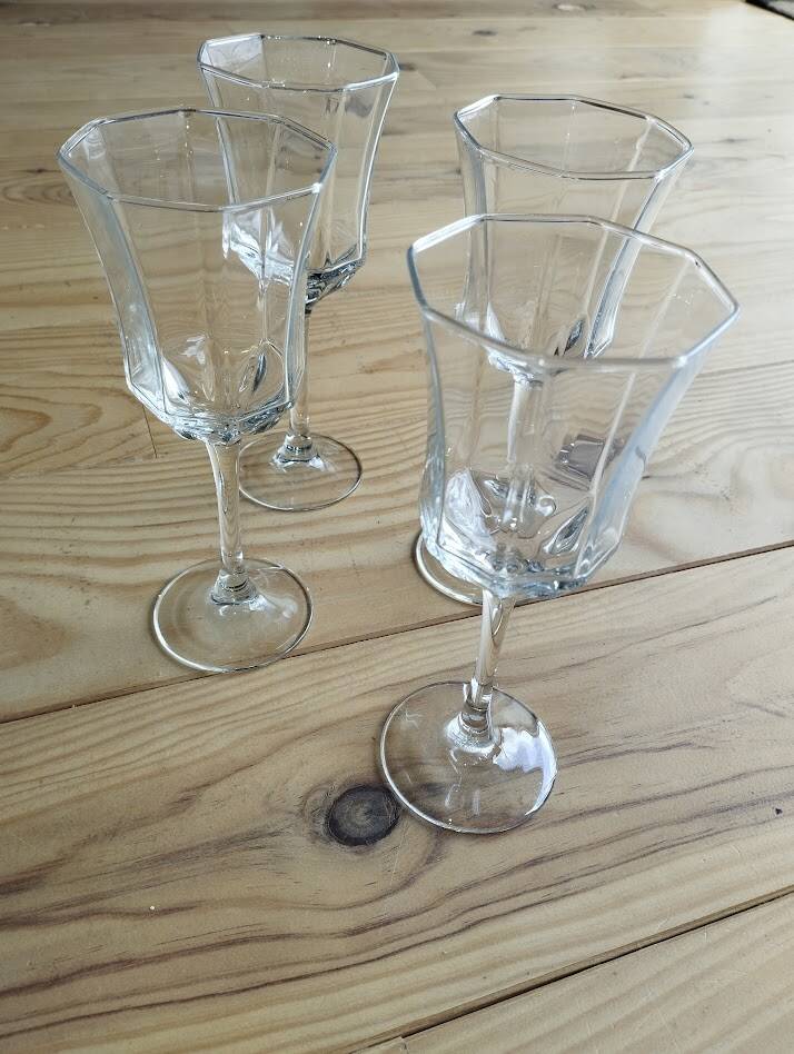 4 crystal glasses from Arques – Octime model