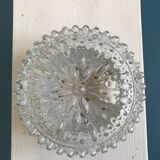 Round cast glass ceiling light