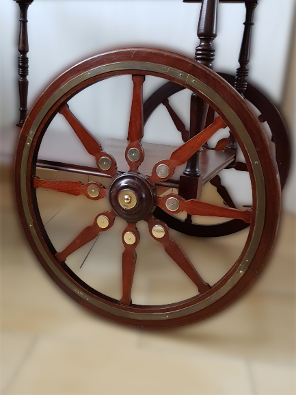 Former service with large wooden wheels