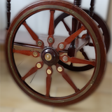 Former service with large wooden wheels