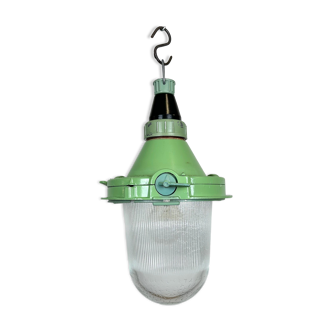 Green Industrial Soviet Pendant Light, 1960s