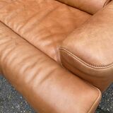 Scandinavian 2-seater canapé in genuine leather from De Sede, Switzerland, 150cm.