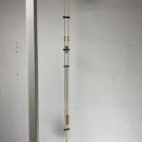 Patinated brass diabolo counterweight pendant lamp by SIsche, Germany