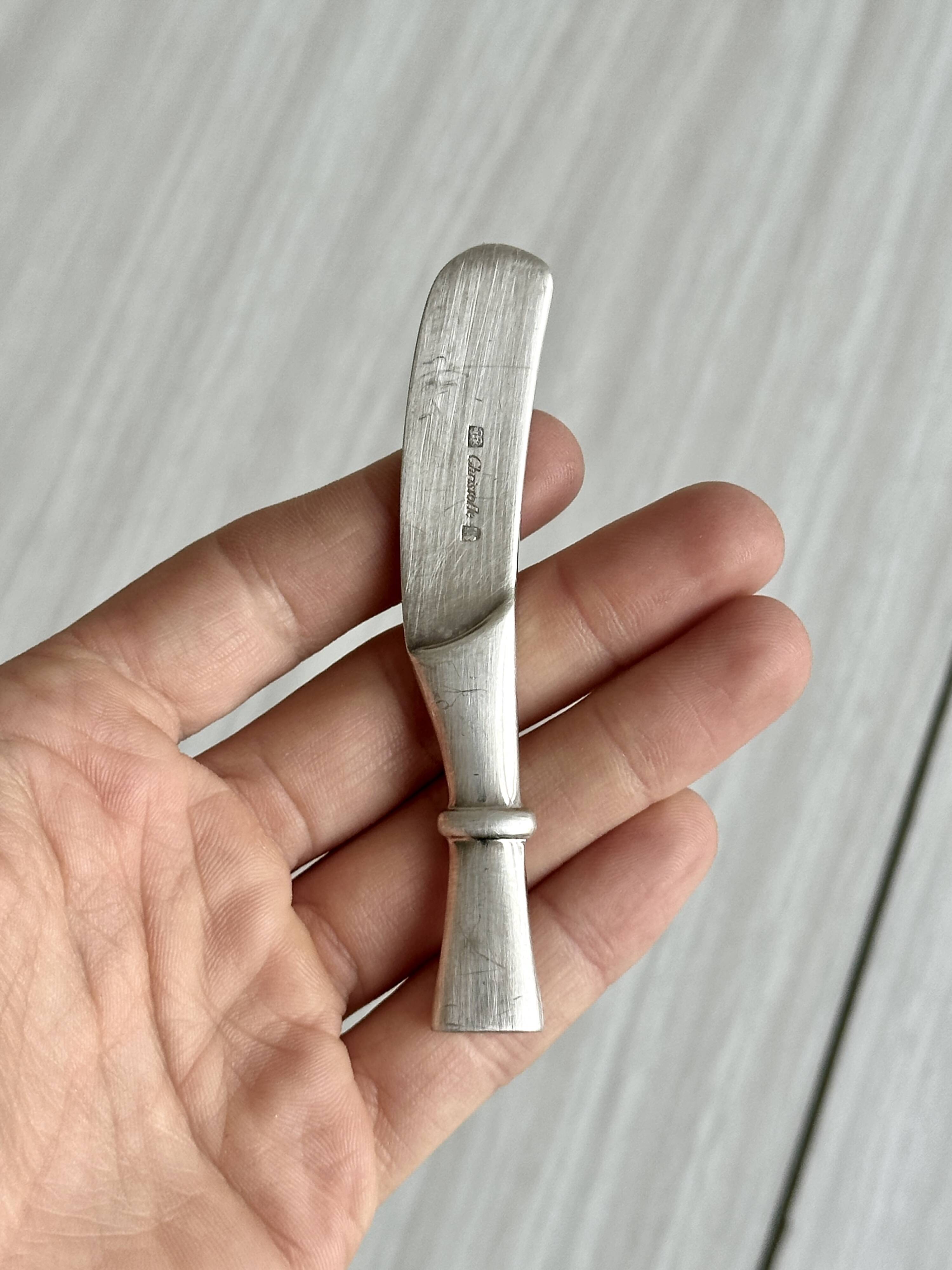 Small Christofle butter knife in silver-plated metal