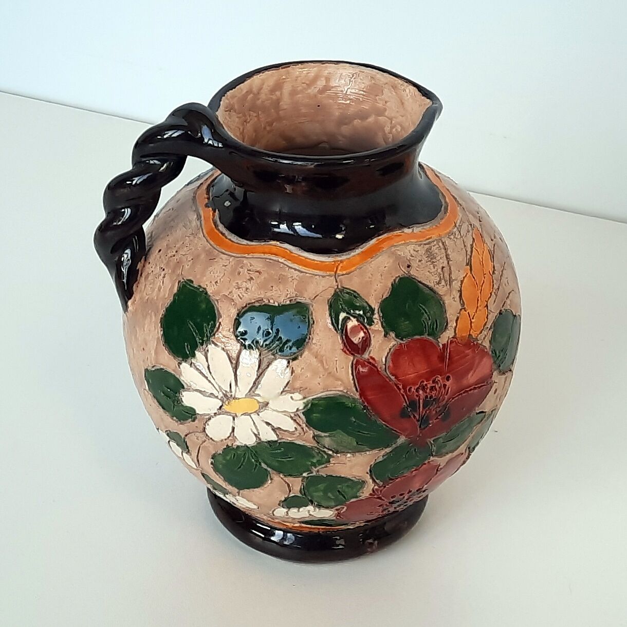 Vallauris ceramic vase signed Jérôme Massier