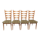 Ensemble de 4 chaises de salle à manger danoises, années 1960.