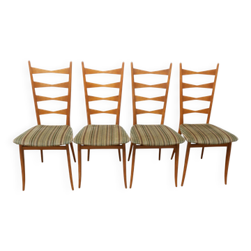 Ensemble de 4 chaises de salle à manger danoises, années 1960.