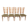 Ensemble de 4 chaises de salle à manger danoises, années 1960.