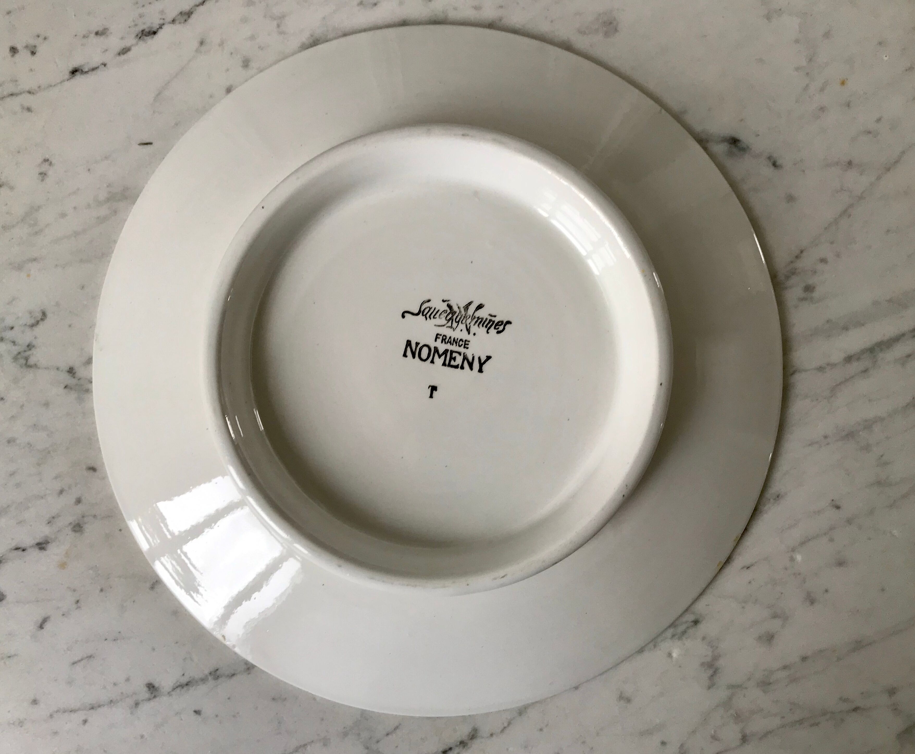 low compotier Sarreguemines model "Nomeny" art deco 30s