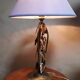 Iron-style lamp with bronze patina