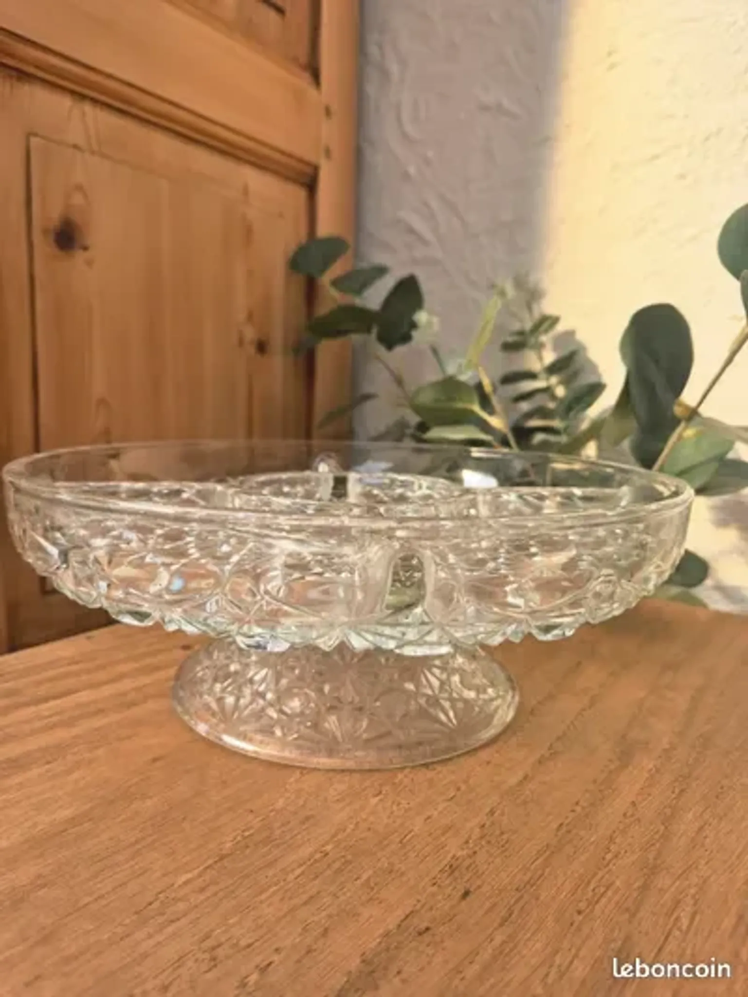 Vintage pedestal serving dish