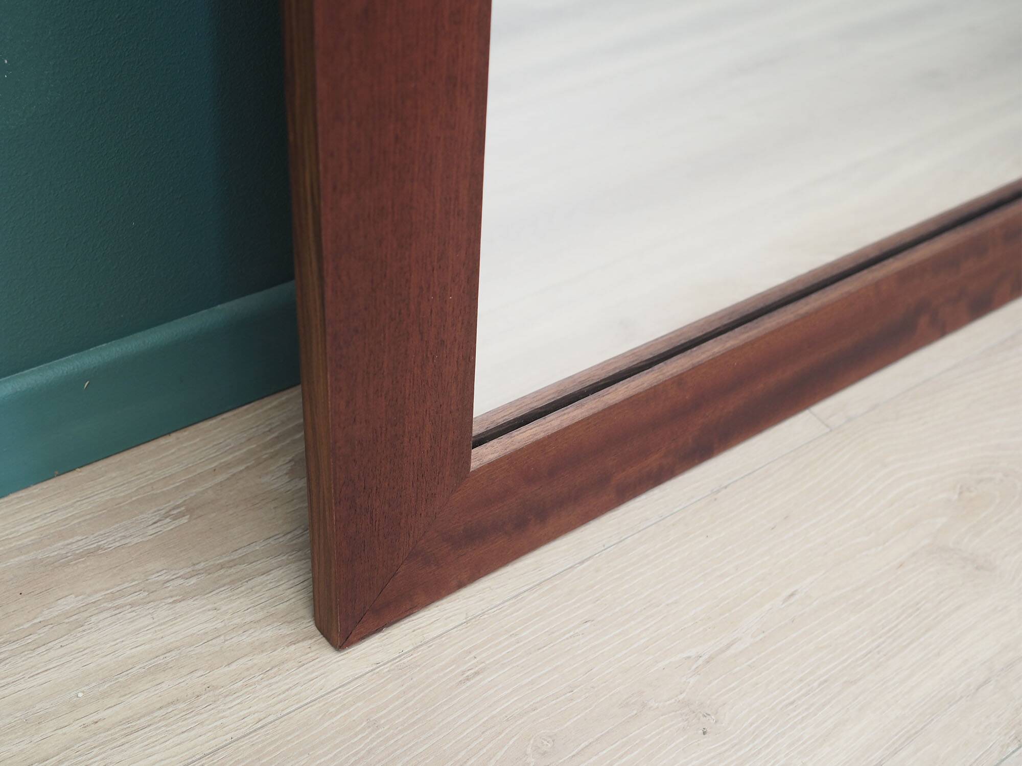 Mirror in mahogany frame, Danish design, 1970s, production: Denmark