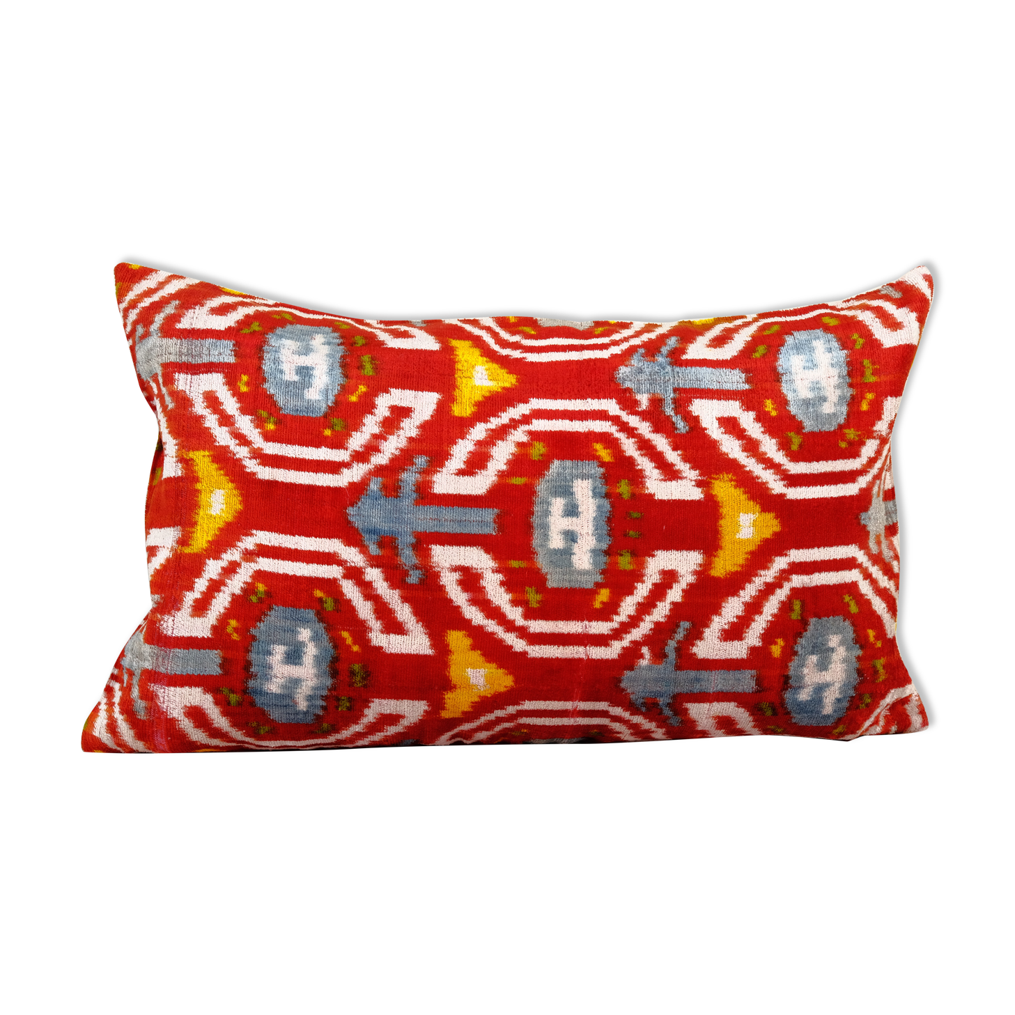 Ikat velvet pillow cover