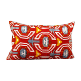 Ikat velvet pillow cover